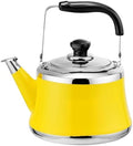 Tea Kettle Stovetop, 1.1 Quart Whistling Teapot Small Cute Stainless Steel Tea Pot with Ergonomic Folding Handle Suitable for All Heat Sources(Yellow,1L) by Unknown