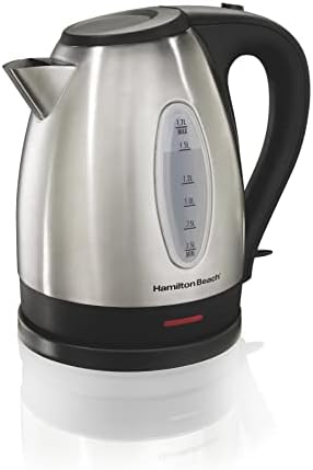 Hamilton Beach 2-in-1 Countertop Oven and Long Slot Toaster, Stainless Steel & Electric Tea Kettle, Water Boiler & Heater, 1.7 Liter, Cordless Serving, 1500 Watts for Fast Boiling, Stainless Steel - Image 4