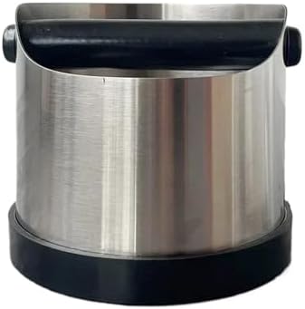 Coffee Ground Knock Box With Rubber Ring Espresso Knock Box Non Slip Beveled Coffee Ground Bin Stainless Steel(StyleD 700ml) by Unknown