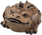 Tea Pet Creative Tree Bark Golden Toad Purple Sand Tea Pet Desktop Ornaments Tea Set Tea Tray Tea Play Fully Handmade Statue Gongfu Tea Set by Unknown