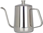 Coffee Kettle Long Narrow Spout Stainless Steel Gooseneck Kettle Hand Drip Tea Pot with Lid for Coffee Maker Home Travel Outdoor by STOBOK