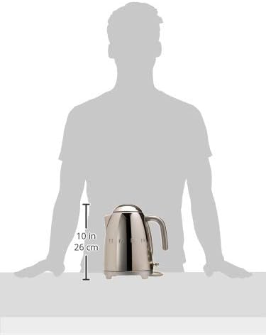 SMEG 50's Retro Style Electric Water Kettle with Automatic Shutoff, Removable Base, and Water Indicator, KLF03SSUS, Polished Stainless Steel - Image 3