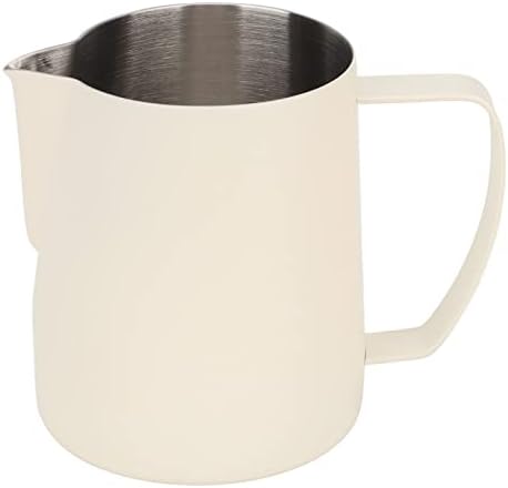 Coffee Milk Frothing Cup, Stainless Steel Jug Steaming Pitcher, 700ml Coffee Latte Art for Coffee Drinks (Beige) by MUNEFE