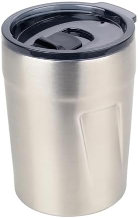 Troika Espresso Double Wall Insulation Vacuum Mug - Max 160ml - Lid (BPA Free) Locking Slider, Spill Proof - 201 and 304 Stainless Steel - Image 3