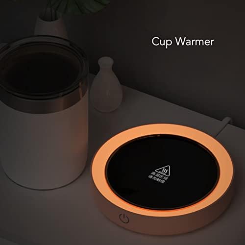 Coffee Cup Warmer, Even Heating Constant Temperature 2 Mode Cup Warmer, Light in Weight LED Night Light Mug Warmer, for Office, Cafe, Home(Pink) - Image 2