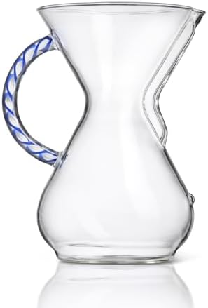 Chemex Pour Over Coffee Maker, Twisted Glass Handle, 6 Cup 30 oz, Tidal by CHEMEX%C2%AECoffeemakers