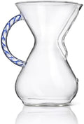 Chemex Pour Over Coffee Maker, Twisted Glass Handle, 6 Cup 30 oz, Tidal by CHEMEX%C2%AECoffeemakers