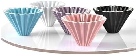Coffee Filter, Ceramic Origami Style, Multi Color Minimalist Design, Suitable For Daily Home And Shops(Pink) - Image 2