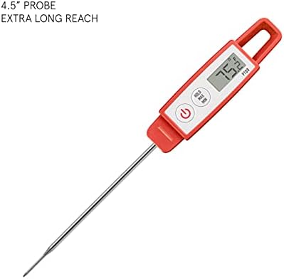 Lavatools PT09 Combo Pack Super-Quick Commercial Grade Digital Thermometer for Cooking, Meat, Candy, Candle, Liquid, Oil, 4.5" & 3" Probe, Splash Proof, °C/°F Toggle, Hold Function - Sambal - Image 2