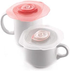 Set of 4 Charles Viancin Silicone Drink Covers – Wine Glass Covers – Small Silicon Lids – Cup Covers – 4 Inch Coffee Cup Lids - Image 4