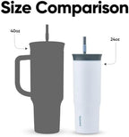 Owala Tumbler Stainless Steel Water Bottle 24 oz The Great Blue - Image 6