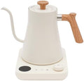 Electric Gooseneck Kettle,1200W Electric Tea Kettle With Stainless Steel Inner Lcd Screen Timing Constant Temperature Control Quick Heating Water Boiler For Coffee Tea Brewing (white) by HUYSCVUI