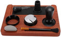 Haofy 51mm 7 Piece Espresso Tools Kit for Home Barista with Wood Tamping Station with WDT Dosing Ring Coffee Tamper and Distributor Set by Haofy