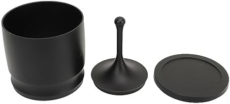Blind Shaker 58mm 58mm Aluminum Alloy Coffee Dosing Cup with Lid Flying Coffee Powder Picker for Grinder Grey Making Supplies (Black) - Image 2
