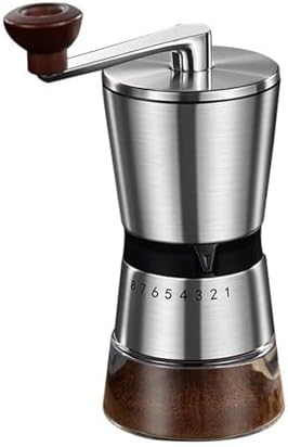 Manual Coffee Grinder Capacity 185g with 36MM Ceramic Grinding Conical Burr - External 8-Speed Adjustable Setting,French Press Coffee for Hand Grinder Gift by LynsaTacOutdoorAppliances