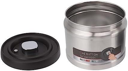 Coffee Canister Vacuum Sealed Coffee Container, Sturdy Stainless Steel Airtight Food Storage Container for Coffee Beans Tea Nuts, Press Type Coffee Grounds and Beans Container - Image 5