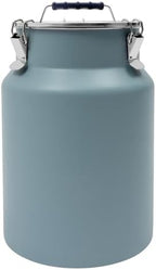 12L/3.17Gal Stainless Steel Airtight Canister Blue Round Food Storage Canisters with Airtight Lid&Locking Clamp Rice Cereal Grain Canisters Container Bucket for Rice Milk Jug Coffee Bean Storage - Image 4