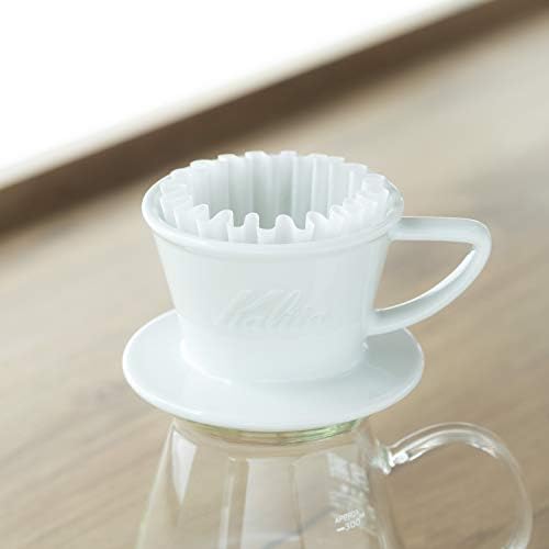 Carita Kalita Ceramic Coffee Dripper Hasamiyaki, For 2 to 4 People, Wave Series, Ceramic, Made in Japan, #02135, Drip Equipment, #02135, For 2 People, 2 Cups, 4 Cups, Porcelain, Stylish, Camping, - Image 3