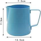 Milk frother cup, Milk Jug, Flower Cup Fancy Coffee Embossed Tip Mouth Frother 600ml(Groen) - Image 4