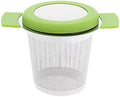 Tea Filters Stainless Steel Reusable Tea Infuser Basket Fine Mesh Strainer With Handles Lid and Coffee Filters for Loose Leaf(Green) by Unknown