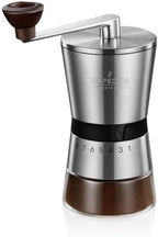 CAFECITO Manual Coffee Grinder | Portable Hand Coffee Bean Grinder with Ceramic Burr | 304 Stainless Steel Conical Burr Mill | Adjustable Grind | Glass Jar | Easy to Clean by CafecitoEspressoCoffee