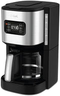 T-fal Element Plastic and Stainless Steel Drip Coffee Machine 12 Cup Programmable, Reusable filter, Pause and Brew, Glass Carafe 1000 watts Coffer Maker, Filter machine, Cold Brew, Black by T-falbrand