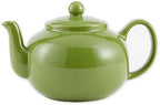 RSVP International Stoneware Teapot Collection, Microwave and Dishwasher Safe, 42 oz, Green by RSVPInternational