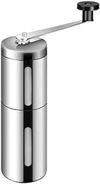 Coffee Accessories Stainless Steel Coffee Grinder, Mini Hand Manual Handmade Coffee Bean Burr Grinders Mill Kitchen Tool Ceramic Core Grinder Household Office (Color : Silver) by Unknown