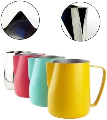 milk frothing pitcher Milk Jug 350/600ML Stainless Steel Frothing Pitcher Pull Flower Cup Coffee Frother Latte Art Foam Tool Coffeware for kitchen(350ml,Gold) - Image 3
