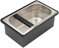 Espresso Knock Box, Stainless Steel Coffee Bag Container, With Steel Bracket And Noise Reducing Rubber Ring (L) by KKAFFEELUX