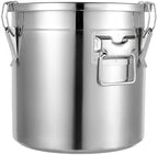 4.62Gal 304 Stainless Steel Airtight Canister with Lid & Locking Clamp - Image 4