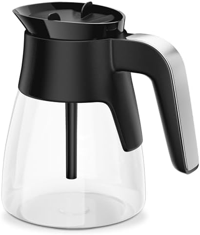 10 Cup Coffee Pot Replacement for Ninja Coffee Maker CM401 CM371 CP301 CM300 CM400 CF091, Glass Carafe Replacement with Brew-Through Lid, Ninja Coffee Pot Replacement with Sturdy Handle by JYNTU