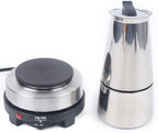 Stovetop Espresso Maker Cappuccino Latte Stainless Steel Coffee Maker Moka Pot with 110V 500W Electric Stove Top Coffee Maker Machine for Home Store Induction Espresso (6Cup 300ml) - Image 4