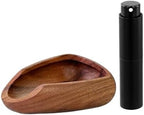 Coffee Bean Multifunctional Wooden Dosing Cup And Light Spray Bottle Barista Set(Sapele Wood) by Unknown