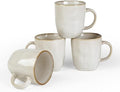 famiware Coffee Mugs Set of 4, Ocean Square 13oz Coffee Cup Set with Handle by Famiware