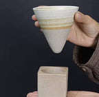 The Cone Cup Collection: Set of 6 Ceramic Cones/Same iconic sip. Meet the 3.4oz Cone Cup Set six bold cones, six square holders, one unforgettable coffee moment. Microwave & Dishwasher Safe - Image 7