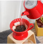 SODEF V60 02 Dripper Ceramic Coffee Brewing Equipment for Pour Over Coffee 660 ml Capacity Red Color appropriate for Baristas and Home Brewers - Image 2