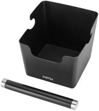 DIBTSA Knock Box Espresso, Stainless Steel Knock Box for Coffee Grounds, with Removable Rubber Bar and Anti-slip Pad, Large, Black - Image 3