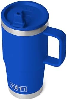 YETI Rambler 20 oz Travel Mug with Flip Straw Lid – Stainless Steel, Vacuum Insulated, Leakproof, Cup Holder Friendly, Royal Blue - Image 3