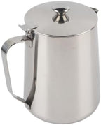 Milk Creamer Frothing Pitcher Stainless Steel Coffee Cup Mug Jug With Lid For Latte(350ml) by Unknown