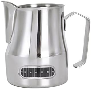 Gravy Boat Milk Jug 500ml/700ml Stainless Steel Frothing Pitcher Pull Flower Cup Coffee Milk Frother Latte Art Milk Foam Tool Coffeware Sauce Jug (Color : Temperature -500ml) by Unknown