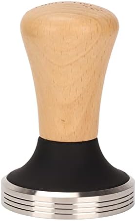 Wood Coffee Tamper Silicone Mat Set with Stainless Steel Base, Premium, for Beginners Baristas, 1 Set (51mm / 2.01in Tamper) - Image 6