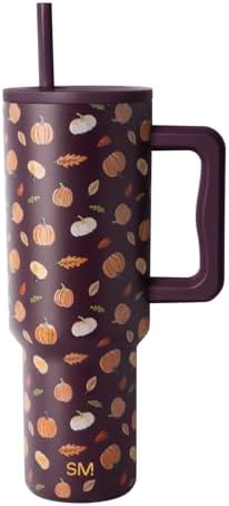 Simple Modern Halloween Tumbler with Handle | 40oz | Pumpkins by Unknown