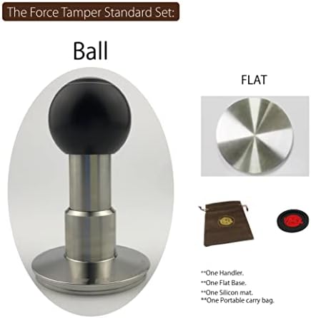 58.50mm Standard Set Ball-Black Matte AL Handle Coffee Tamper - Image 2