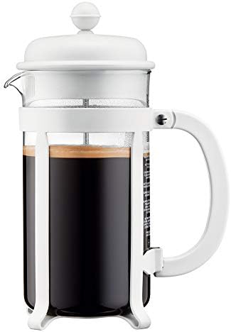 Bodum 34oz Java French Press Coffee Maker, High-Heat Borosilicate Glass, White - Made in Portugal by Bodum