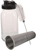 ibasenice 1 Set Cold Brew Coffee Maker Glass, 64oz Mason Jar Pitcher W/ by ibasenice