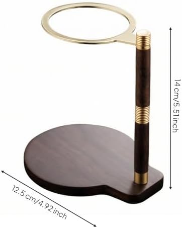 predolo Wooden Pour-over Coffee Stand Solid Wood Wooden Tea Stand Elevated for Office Beverage Area - Image 6