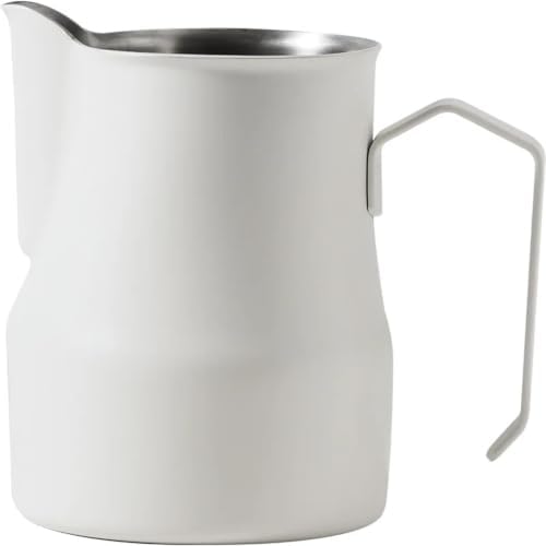 Milk Frother Cup Stainless Steel 304 Stainless Steel Milk Frothing Pitcher 350ml 450ml With Scale Espresso Latte Barista Tool Coffee Shop Home Use(White-450ml) - Image 7