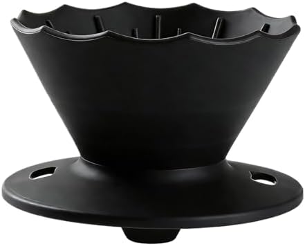 Food Grade Silicone Collapsible Coffee V60 Filter, Reusable Dripping Funnel Cup Portable Travel(Black) by Unknown