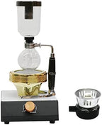 JITEM Cafetera Siphon Syphon Coffee Maker 3 Cup Halogen Lamp Heating Glass Siphon Vacuum Coffee Maker Manual Tabletop Siphon Pot 360ML for Coffee or Tea by Unknown